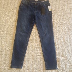 Kensie Polka Dot print mid-rise skinny jeans